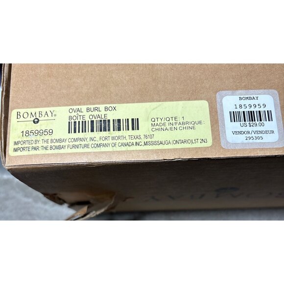 Bombay Wooden Locking Box Watch Jewelry Valet Classic New - Picture 13 of 13